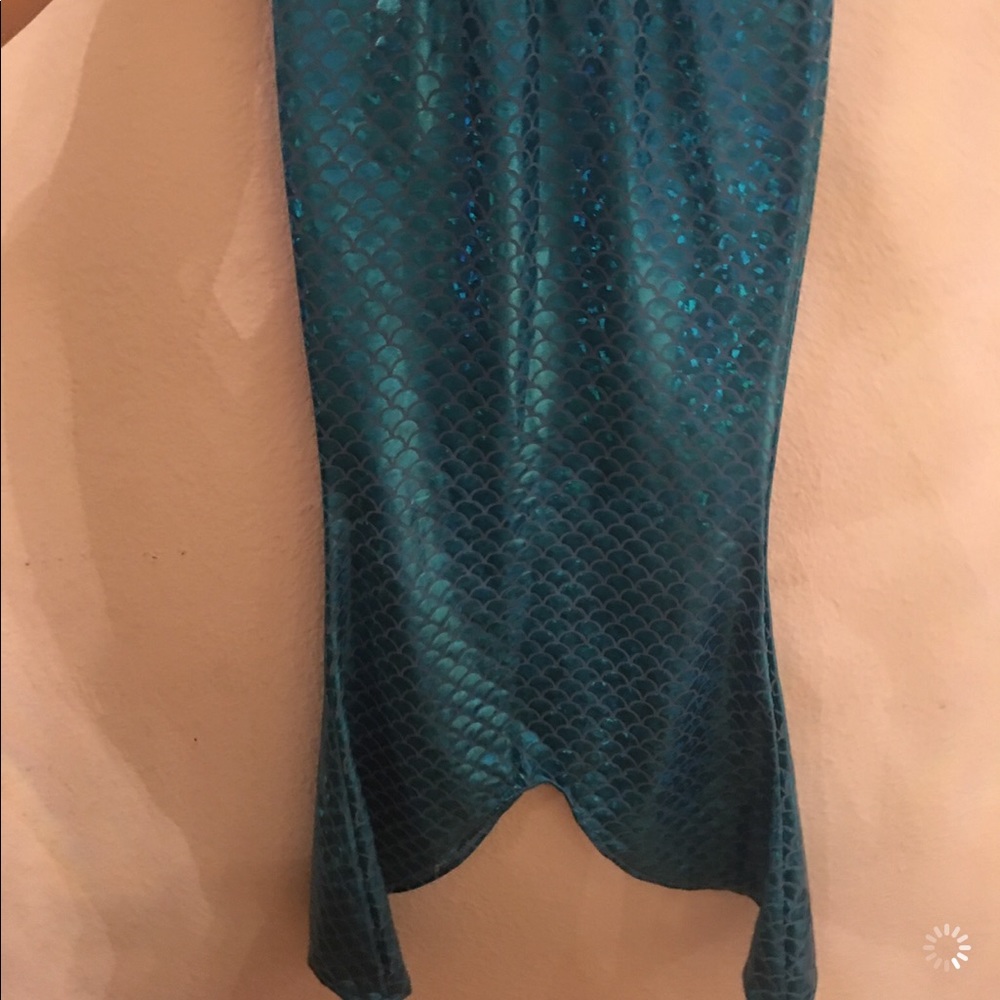Iridescent Glitter Turquoise Mermaid Skirt 🐬✨